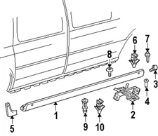Genuine GM Rocker Molding Clip 10405988