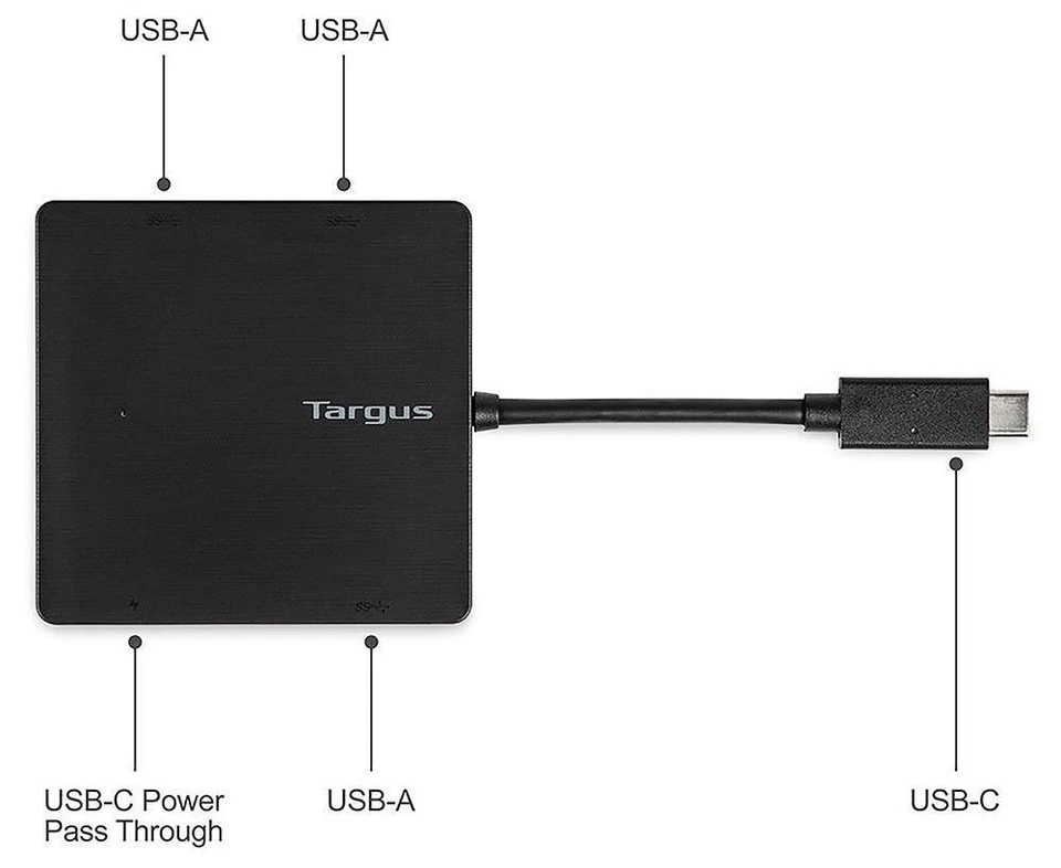 USB-C 4 Port Hub with PD Passthrough, USB-C to 3x USB-C 1x USB-C - ACH924EUZ - Image 4 of 4