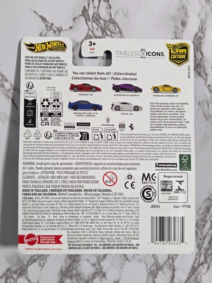 2025 hot wheels premium car culture timeless icons -koenigsegg agera r ...