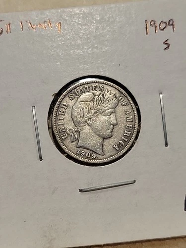 1909-S Barber Dime Key Rare Date Very High Grade Huge Comps
