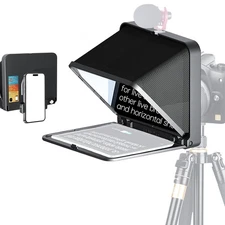 LENSGO TC7 Portable Teleprompter for iPhone iPad Tablet Smartphone DSLR Camera