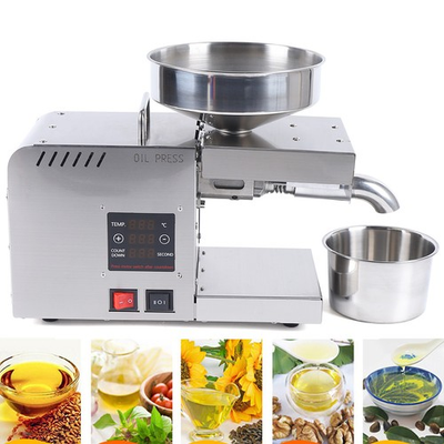 #ad Oil Press Machine Automatic Oil Extractor Hot Cold Oil Presser Stainless Steel $186.77
