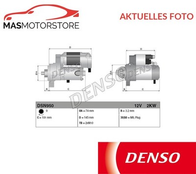 MOTOR ANLASSER STARTER DENSO DSN950 P NEU OE QUALITÄT