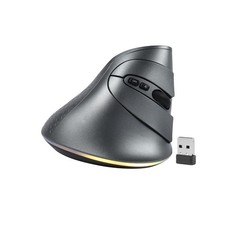 2.4G Wireless Mouse Ergonomic Vertical Bluetooth RGB USB Receiver Grey