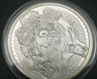 2 oz silver La Muerte Del Dolar .999 Pure Fine COA BU Silver Shield Mexico