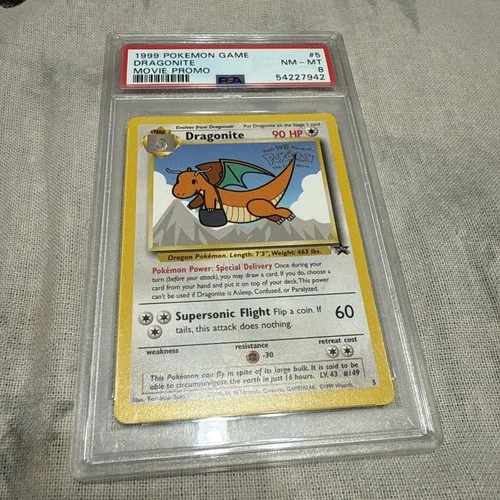 Pokémon TCG Dragonite Promo WB the First Movie Stamped Card PSA 8