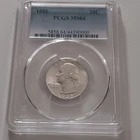 1955 Washington Quarter PCGS MS64 - 90% Silver