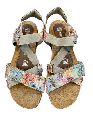 Remonte womens sandals Size 38 US 7-7.5 Multicolored Floral Abstract Strappy