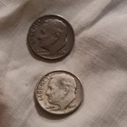 2 Roosevelt Silver USA Dimes 1962 & 1966