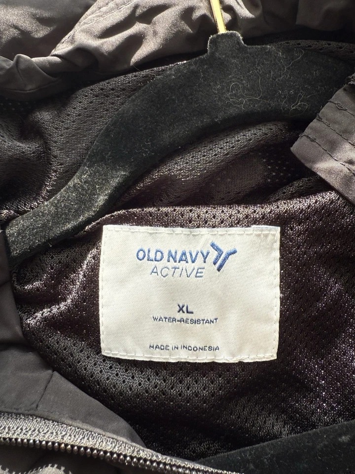 Cortavientos con capucha ventilada activa azul marino antiguo negro XL camping al aire libre Foto 4 de 4