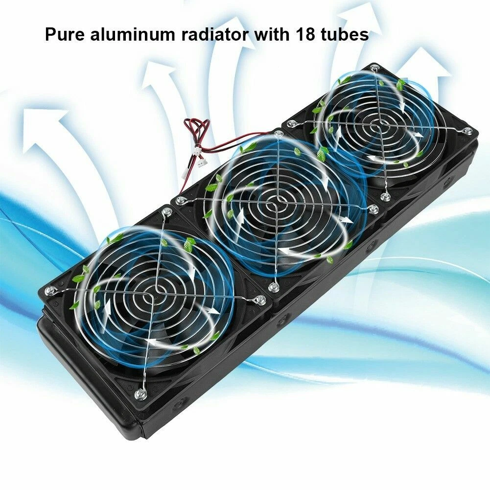 12V 360mm G1/4 PC Computer Water Cooling CPU Cooler Heat Exchanger Radiator  Fan | eBay