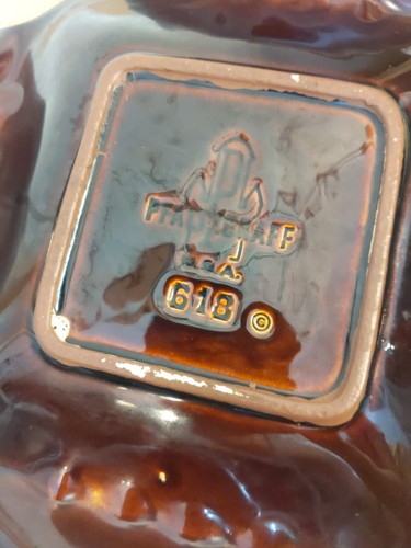 Vtg Pfatlzgraff Brown Drip Ashtray #618 - Picture 7 of 10
