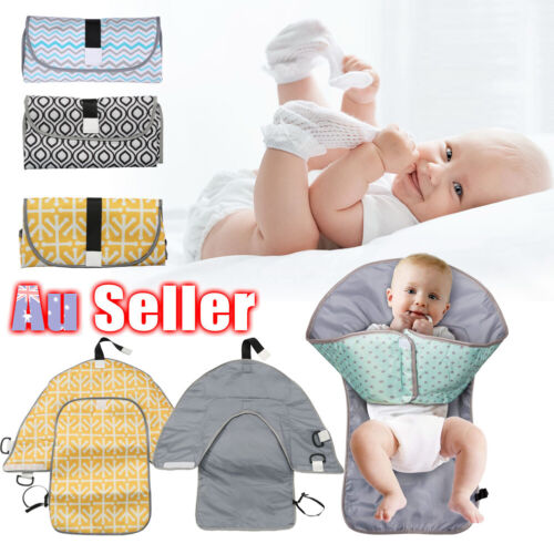 Waterproof Changing Mat Pad Nppy Bag  Home Travel Change Portable Baby Diaper AU - Picture 1 of 14