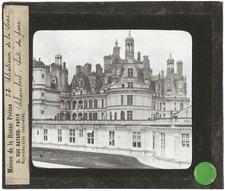 Château Chambord, Foto Antica Placca Di Lente, Positivo 8,5x10 CM