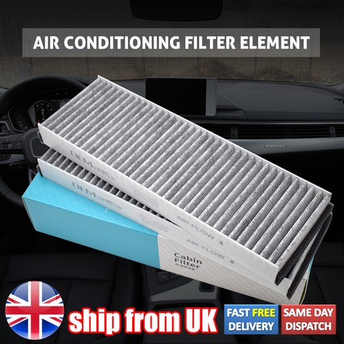 2x Car Pollen Cabin Air Conditioning AC Filter 4F0898438B For Audi A6