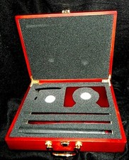 Executive Portable Golf Putting Set Cherry Finish Wooden Box