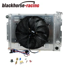 For 1967-69 Chevy Camaro Pontiac Firebird AT 3 Row Radiator+Shroud Fan+Relay Kit