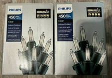 2 boxes NEW 450 mini lights Philips clear 3 sets 150 lights 112.2 feet