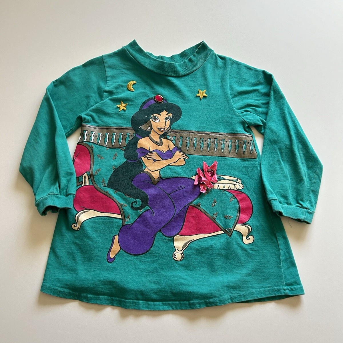 Vintage 90s Aladdin Disney Princess Jasmine Graphic Long Vintage 90s Aladdin Disney Princess Jasmine Graphic Long
