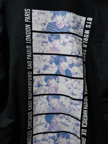 BNWOT Official BTS Speak Yourself Long Sleeve Black film strip T-Shirt X-Large - Picture 7 of 7