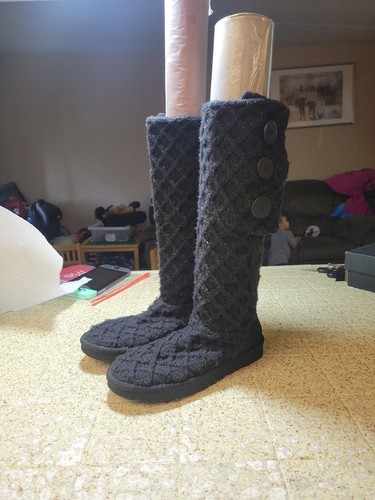 UGG Australia DAMENSTIEFEL SCHWARZ STRICKSTIL 1016557 Größe 7 - Bild 3 von 11