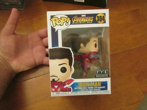 FUNKO POP MARVEL AVENGERS INFINITY WAR TONY STARK IRON MAN UNMASKED # 304 FYE