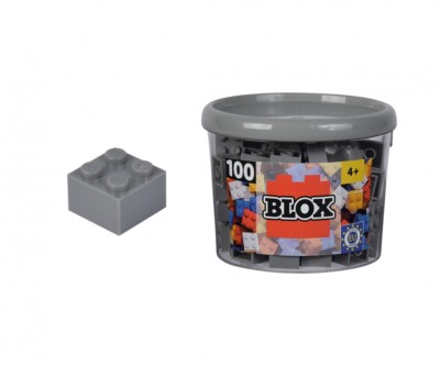 Androni Bausteine Blox 100 graue 4er Steine in Dose 104114534