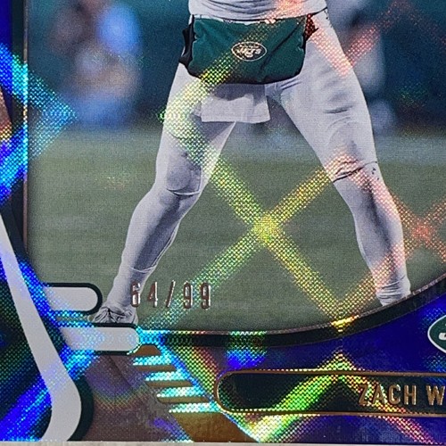 2021 panini Absolute Zach Wilson Blue Diamond Rookie #/99 New York Jets - Picture 2 of 4
