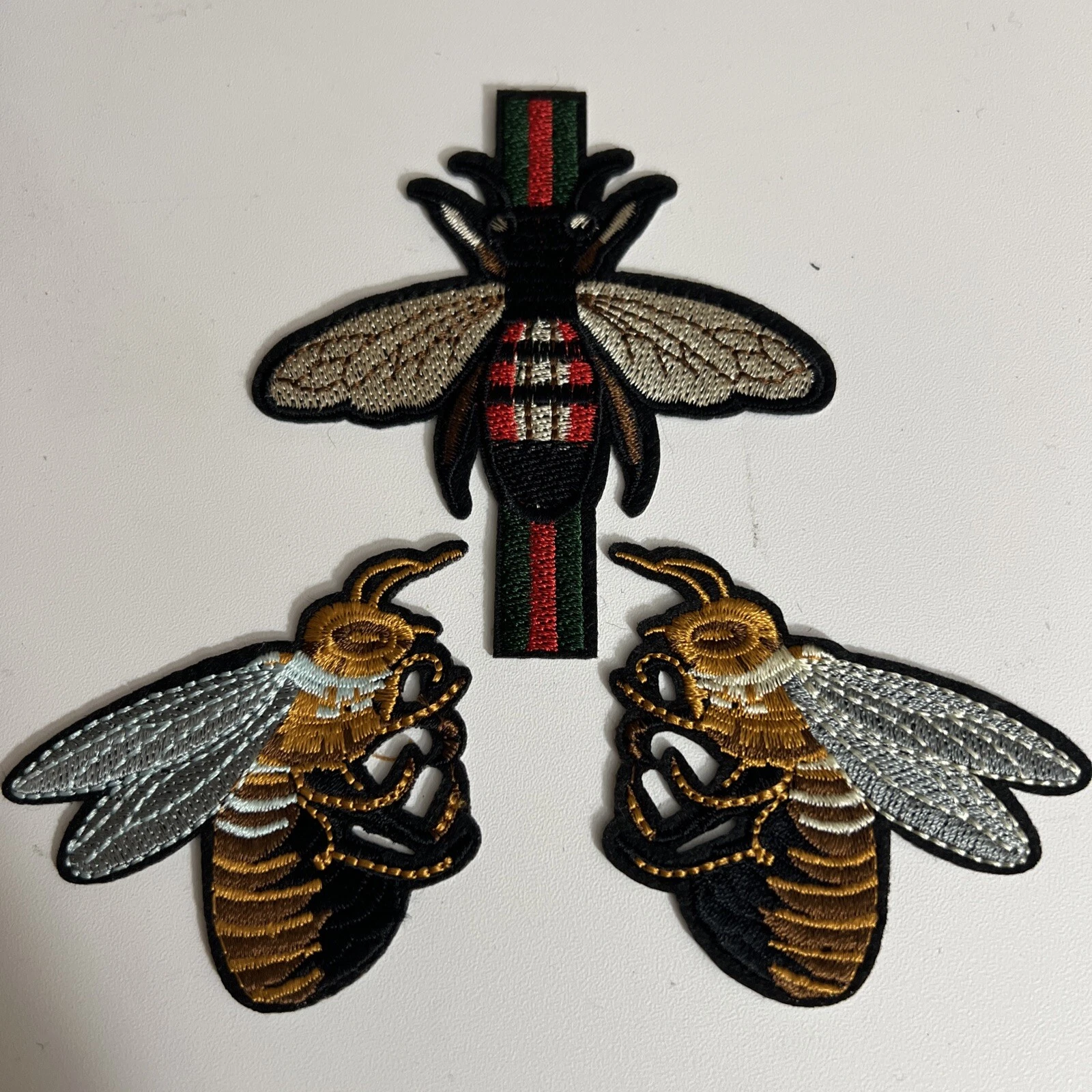Lot d'écussons à repasser 3   3 pouces Gucci Bee Style   Expédition depuis les États Unis