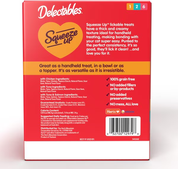 Delectables Squeeze Up Tuna,Chicken,&Salmon Flavored Variety