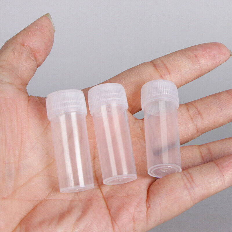 20Pcs 5ml Plastic Bottle Vials Medicine Pill Liquid Storage Cont