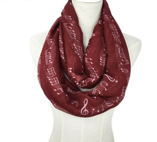 UK Scarves Store Music Notes Print Women's Scarf Oversized - Picture 4 of 8