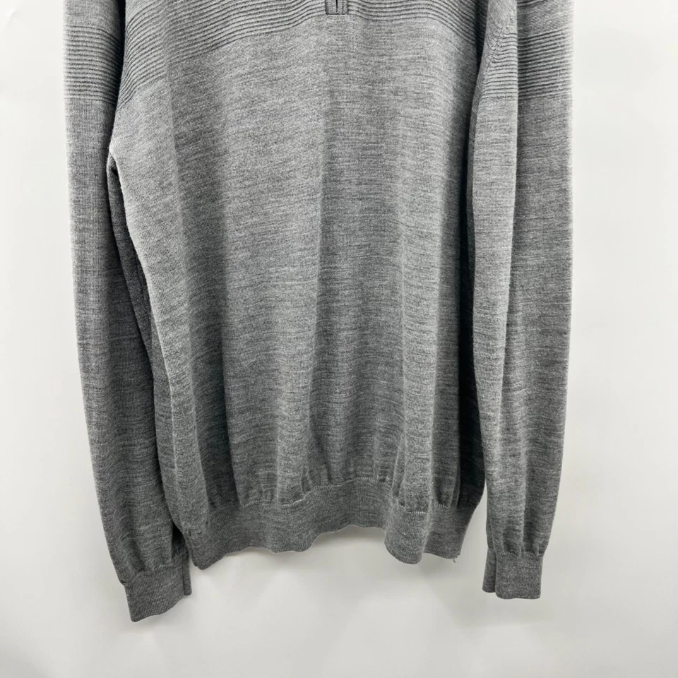 Cutter & Buck Men's 1/4 Zip Pullover Sweater Gray Long Sleeve Size 2XL Tall - Image 3 of 4