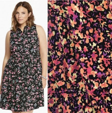 Torrid Floral Flower Shirt Dress Size 1