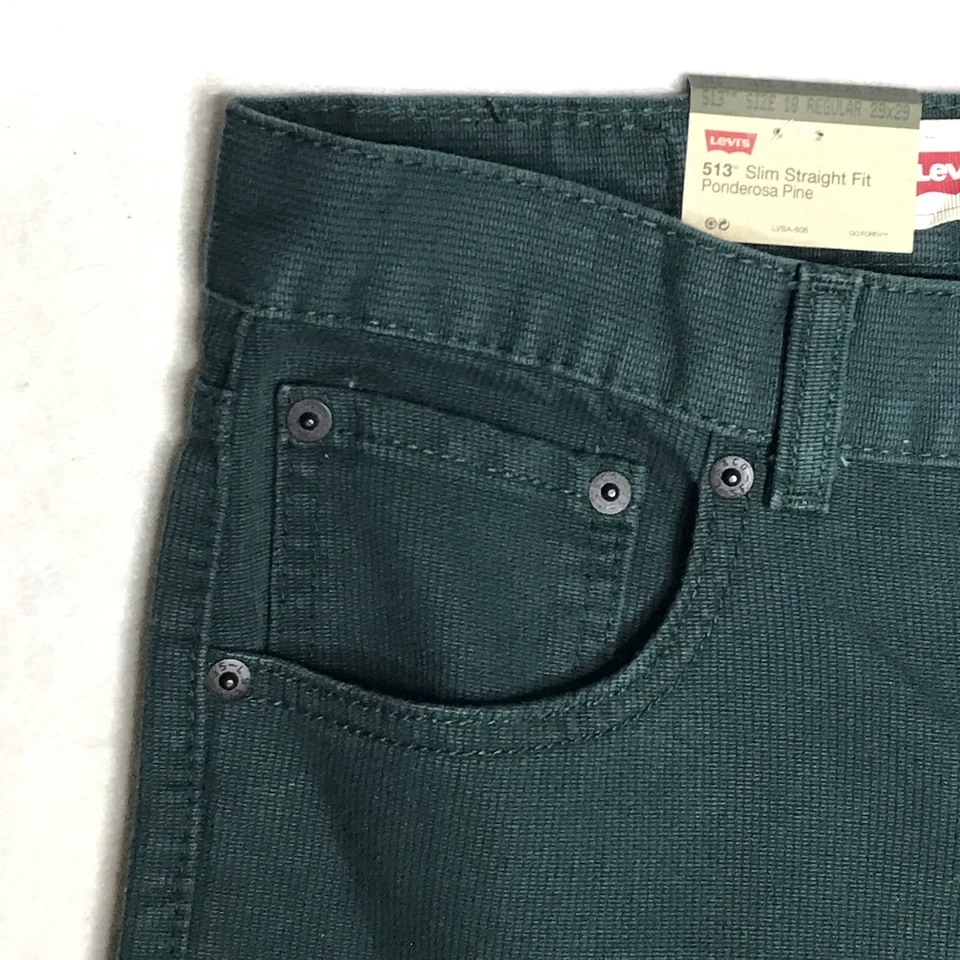 Jeans Levis Niños 18 Regular 29X29 Ponderosa Pine Denim 513 Calce Ajustado Recto Nuevos con Etiquetas Foto 3 de 4