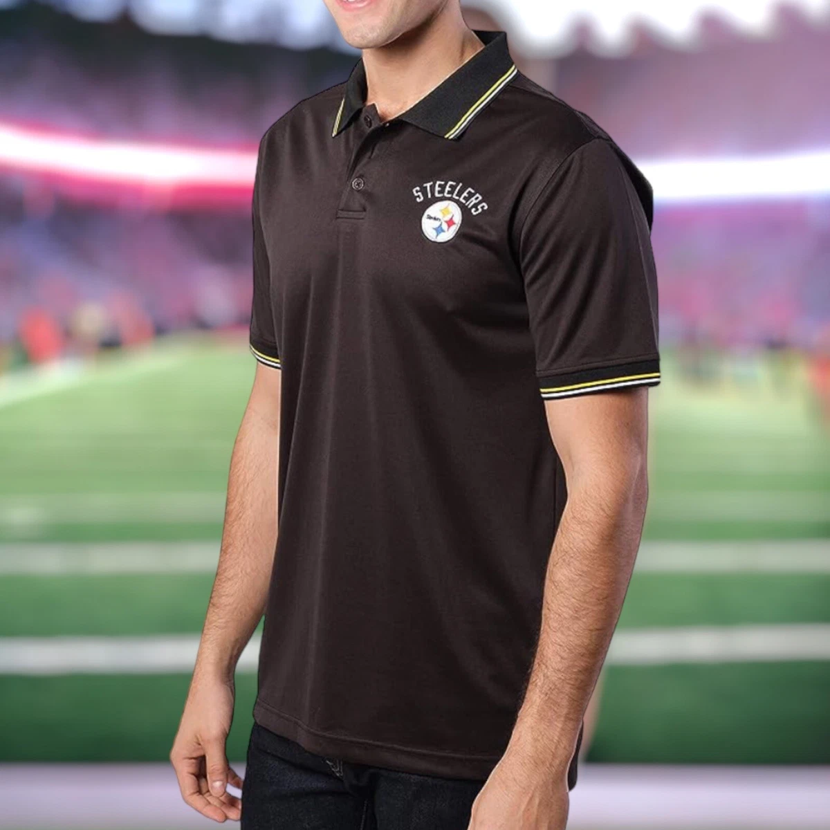 Ultra Game NFL Mens Football Pittsburgh Steelers Black Athletic