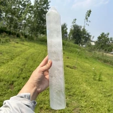 2120g Unique! Natural White Quartz Polished Crystal Tower Healing.W263