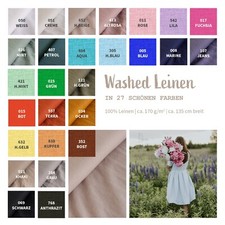 Leinen gewaschen - Sommerleinen, 100% Reinleinen, washed Leinenstoff  *Ab 50 cm