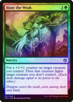 mtg iconic green cards Hunt the Weak FOIL Iconic Masters NM Green Common MAGIC MTG CARD ABUGames