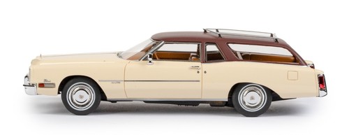 NOW SHIPPING Esval 1972 Cadillac Eldorado Station Wagon Beige & Brown Resin 1/43 - Picture 6 of 8