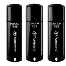 3 Pk Transcend 4GB Jetflash 350 2.0 USB Memory Flash Pen Thumb Storage Drive