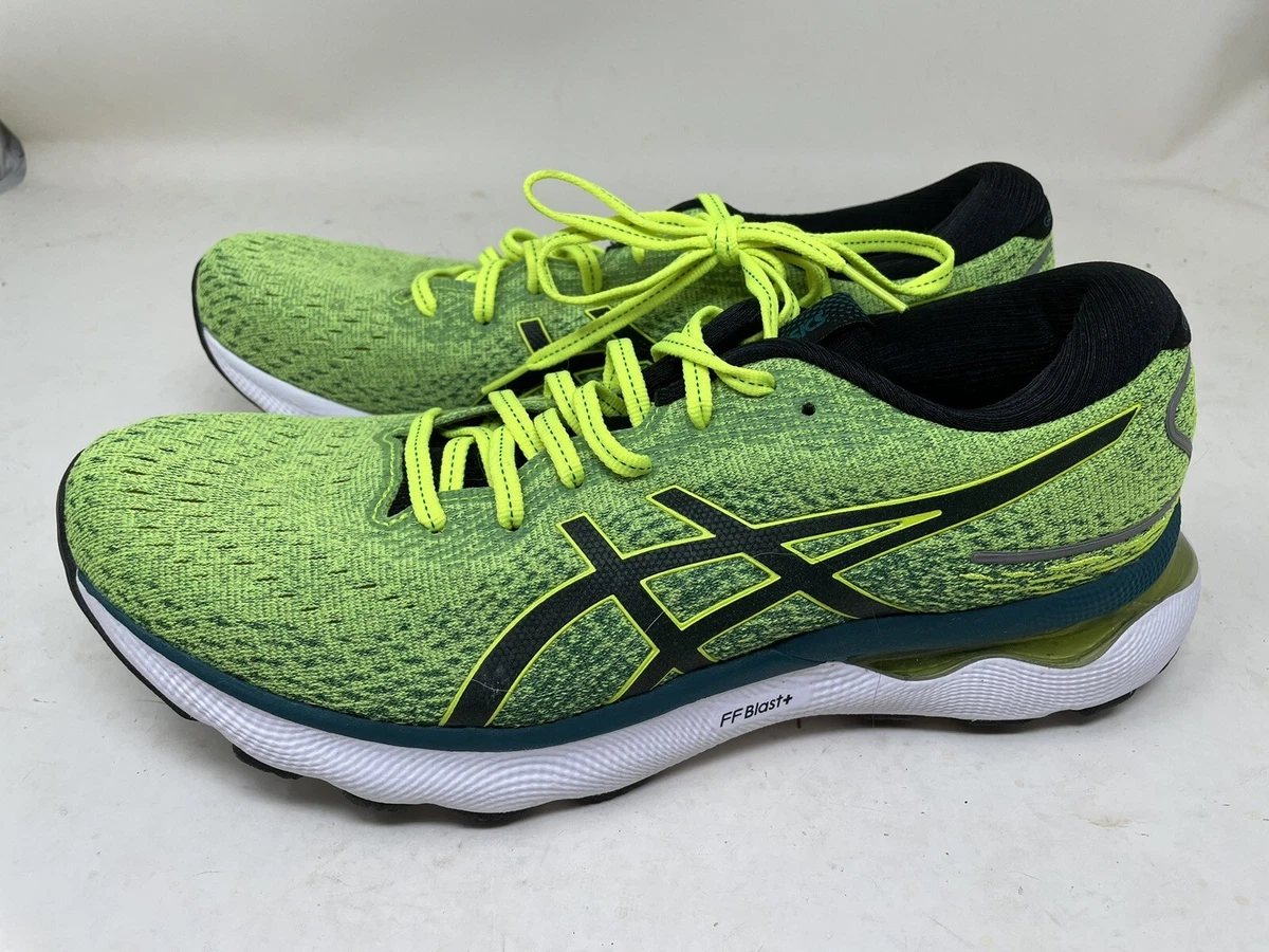 Asics GEL NIMBUS 24 Yellow Black Running Shoes Men s size 10 eBay