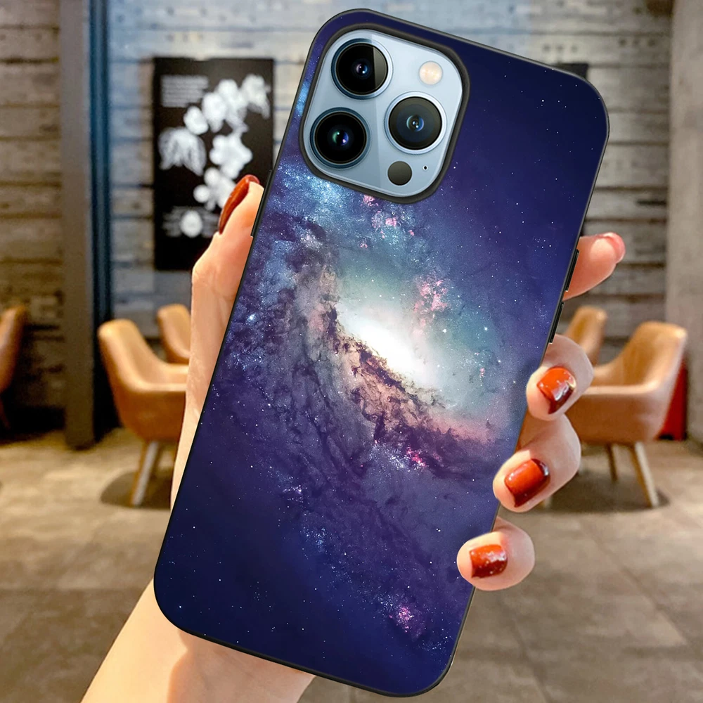 Phone Case Space Soft Silicone Cover For iPhone 11 12 Pro 13 14 Plus 15 Pro Max