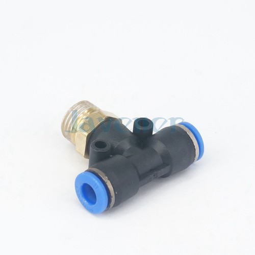 LOT5 1/8"-1/2" BSP Male x Tube O/D 4-12mm Tee Pneumatic Pushfit Pipe Connector - Picture 24 of 49