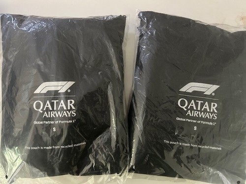 2 Qatar Airways Grey Cotton Pajamas & Slippers Set S Business Amenity SEALED NEW