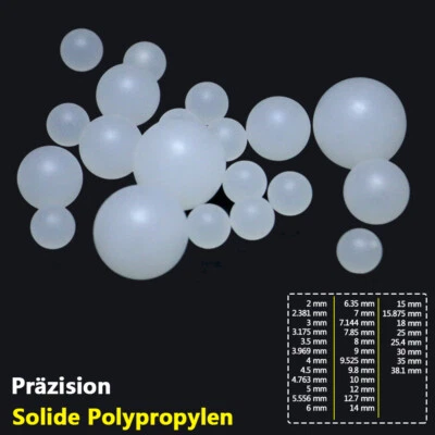 2mm-40mm Präzision Solide PP Plastik Kugeln Kunststoff kugeln Polypropylen Ball - Bild 1 von 4