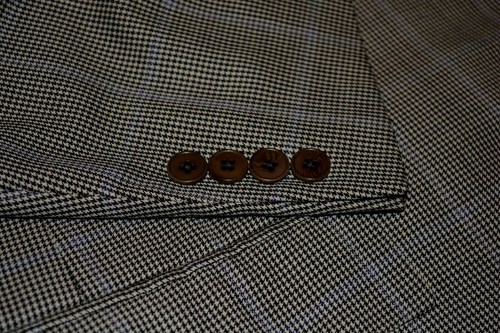 $2895 NEW Ermenegildo Zegna Wool Gray Blue Houndstooth Jacket Blazer 44R - 第 1/11 張圖片