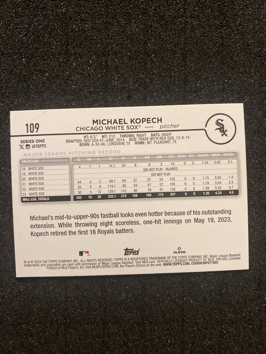 2024 Topps Series 1 - #109 Michael Kopech | eBay