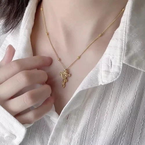 Schlangenkette für Damen Schlange Kreuz Anhänger Bettelkette Halskette Schmuck Geschenk - Bild 5 von 9