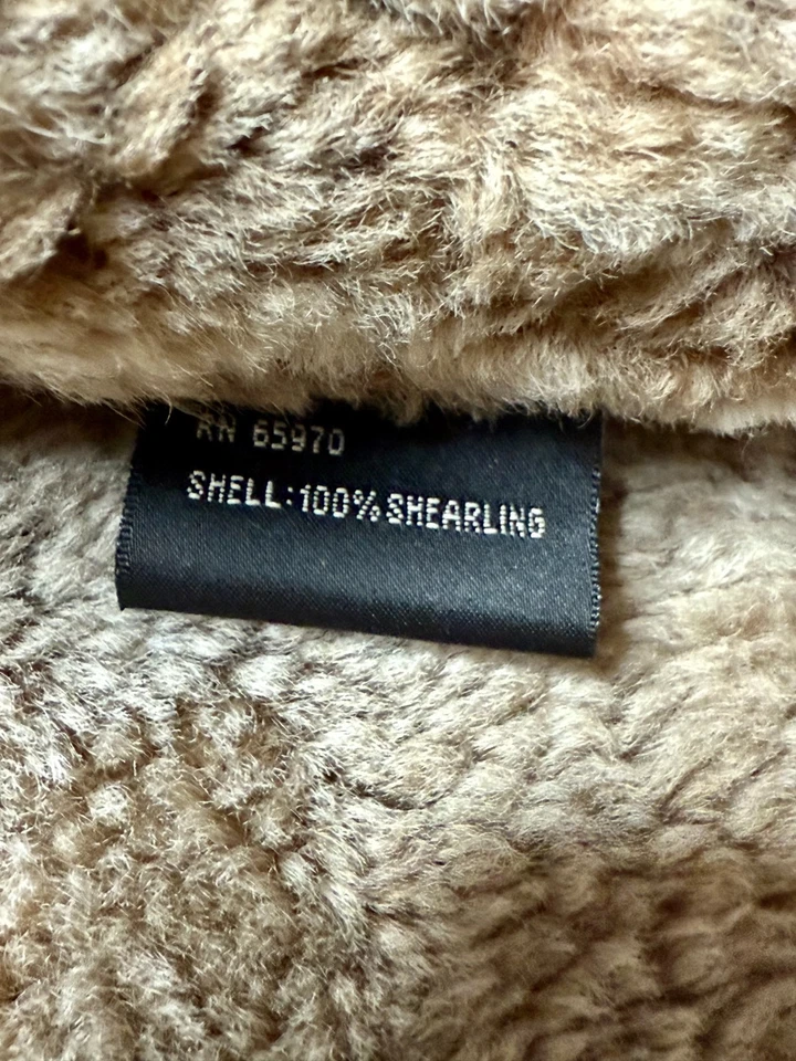 Robert Comstock Endurance Shearling Flight Jacket 42 Brown 100% Shearling - Image 3 of 4